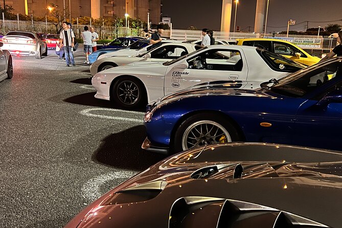Tokyo: Daikoku JDM Car Meet & Night Car Culture Tour - Rainbow Bridge and the city after dark