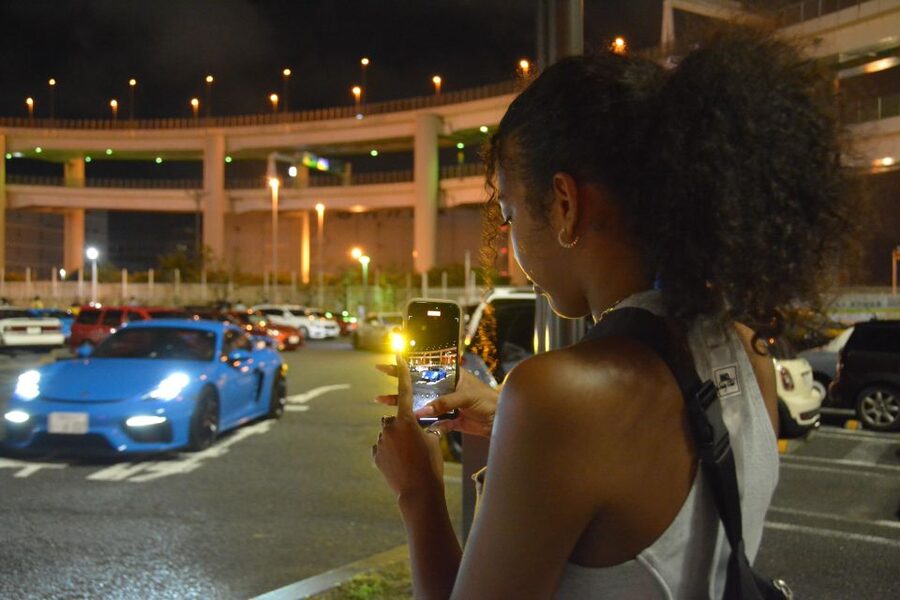 Tokyo: Daikoku JDM Car Meet Tour + LibertyWalk & Autobacs! - Rainbow Bridge adds Tokyo at night