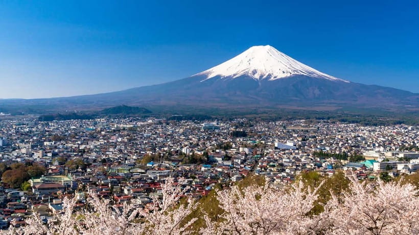 Tokyo: Mount Fuji 5th Station & Onsen Day Trip - The red pagoda option outside the 5th Station season