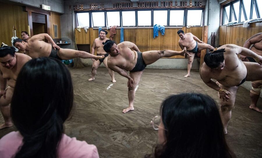 Tokyo: Sumo Morning Practice Viewing Tour - The guides make the quiet viewing work