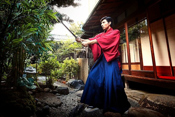 Tokyo Sword Experience - includes Museum Ticket/Ninja Experience - Putting on hakama in Asakusa