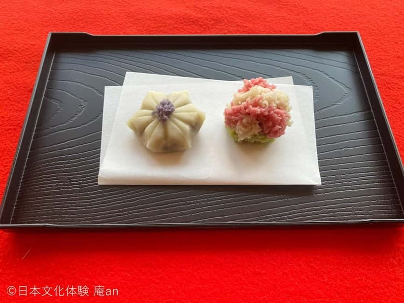 Tokyo: Two Types of Japanese Sweets Making and Tea Ceremony - Seasonal nerikiri, from flower shapes to kinton