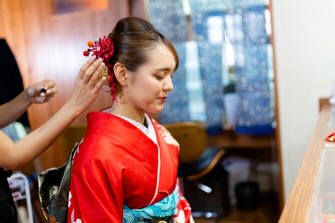 Traditional Japanese Costumes "Kimono", "Yukata", "Ryuso", "Photograph Course "Hair Set & Lipstick & Kimono & Photography" - Planning your hour in Naha